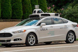 An autonomous sedan from Uber’s self-driving fleet in Pittsburgh, Pa.