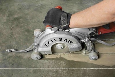 The Skilsaw Medusaw is purpose-built to cut concrete, in wet or dry applications.