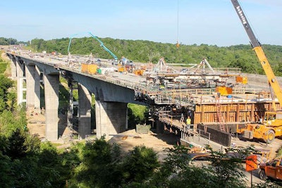 Omnipro Services photo of Jeremiah Morrow Bridge under construction.