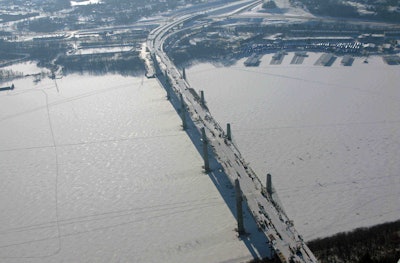 Bird’s eye view of the St. Croix Crossing. (photo: Minnesota DOT)