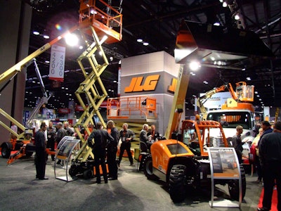 The JLG booth at the 2017 Rental Show. Photo: Chris Hill