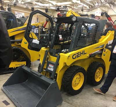 The Gehl R105 is narrow enough to enter doorways and gates.