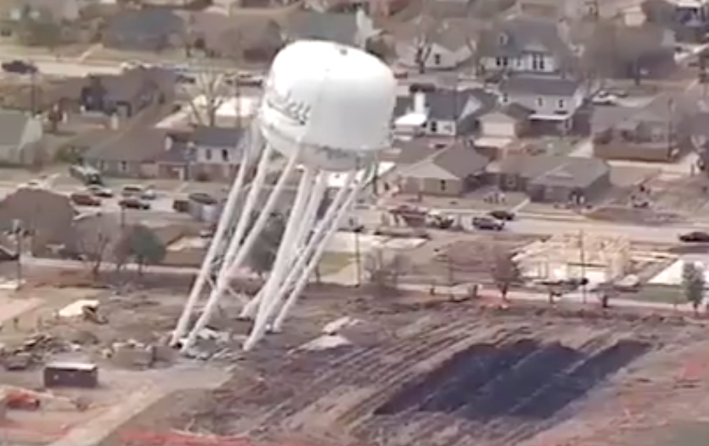 Water tower demolition looks like the triumphant end to a scifi movie