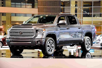 The new Toyota Tundra TRD Sport is introduced during the media preview, Feb. 9, 2017 at the Chicago Auto Show.