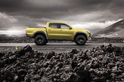 Mercedes concept pickup, the X-Class Powerful Adventurer, was unveiled in October alongside the Stylish Explorer.