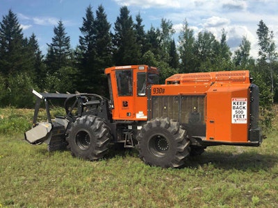The Barko 930B Industrial Wheeled Tractor comes with a 320-horsepower diesel engine with top speed of 12 mph.