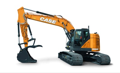 Case boosted the CX245D’s digging force to 34,600 pounds and lifting capacity to 22,950 pounds compared to the previous model.