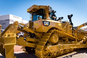 Operating a D8T 1,700 miles away with Cat’s Remote Operator system at ConExpo