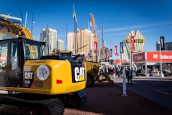 An aisle of the Gold Lot at ConExpo 2017. Photo: Wayne Grayson