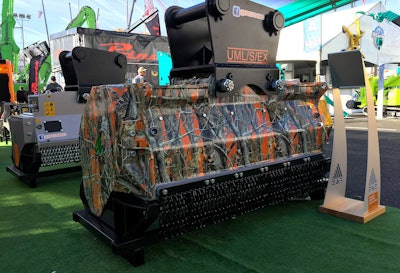 FAE’s new UML/S/EX/VT forestry mulchers feature hydraulically driven rear dust shields. Photo: Tom Jackson