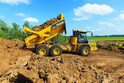 Standard features on the 260E and 310E (shown above) include auto dump, descent control, shuttle shifting, hill hold and load assist.