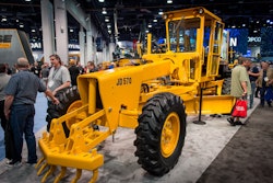 The star of Deere’s ConExpo 2017 booth was a restored JD570. Photos: Wayne Grayson