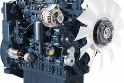 No longer a maker of engines for compact equipment, Kubota’s V5009 engine pulls 211 horsepower out of four cylinders and five-liters displacement.
