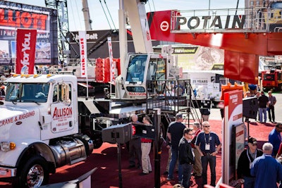 NTC55 truck crane on display at ConExpo 2017. Photo credit: Wayne Grayson