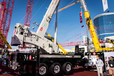 NTC55 truck crane on display at ConExpo 2017. Photo credit: Wayne Grayson