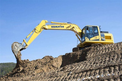 A 121-horseopwer engine on Komatsu’s PC170LC-11 hydraulic excavator boosts productivity 6 percent over previous models.
