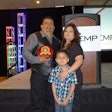 Lee Manzanares, RMCI General Contractors, 2017 AEMP Private Fleet Technician of the Year, with his wife Sharon and son Brandon.