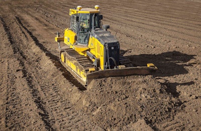 Trimble now has 2D/3D GPS machine control without the need for GPS receivers mounted on the blade of the dozer. Photo: Trimble