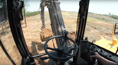 The view from the EW60E’s larger cab.