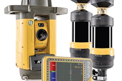 The ZPS system for concrete pavers integrates multiple robotic total station components into one. Photo: Topcon