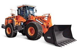 The Doosan DL420-5 CVT features a transmission that adapts to demand. Photo: Doosan