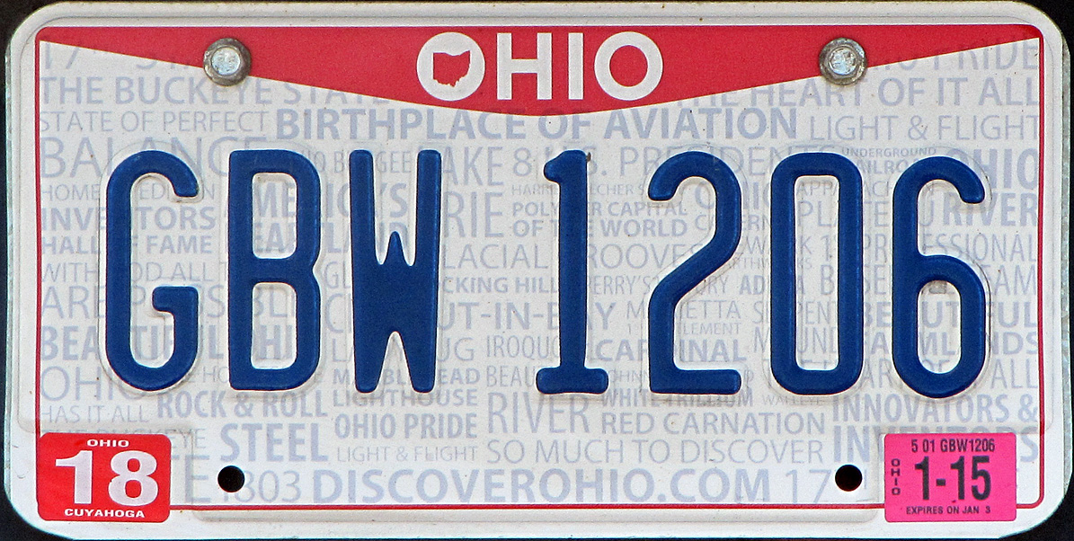 Ohio License plate