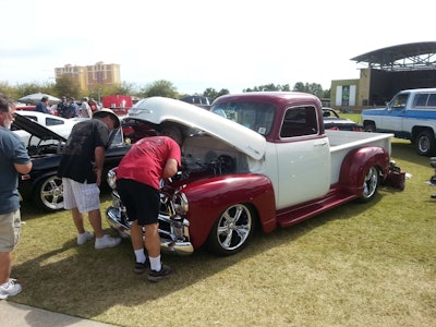 The chrome work here on this 1954 Chevy 3100 attracted a lot of attention. It was tough trying to get a shot without someone stopping to take a look! And really…who could blame them?