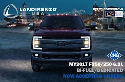 Landi Renzo received EPA certification for its 2017 bi-fuel and dedicated CNG F-250, F-350