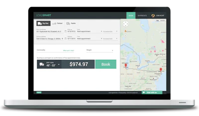 One of the attractions of tech brokerages’ systems is quick pricing offered to shippers looking to move loads, as illustrated by Loadsmart’s shipper dashboard.
