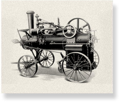 Case rolled out the first portable steam engine in 1869. That same machine resides today in the Smithsonian in Washington, D.C.