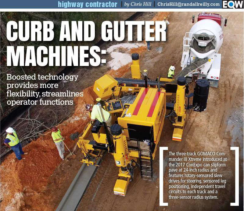Curb and gutter machine advances are “all about the controls ...
