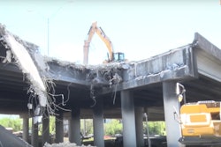 Georgia DOT demolition crews worked over the weekend to remove damaged portions of I-85 near Atlanta.