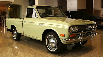 This 1972 Nissan 521 pickup, also known as model 1600 in Japan, took first place in the classic truck division at Concours d’ Elegance of Texas.