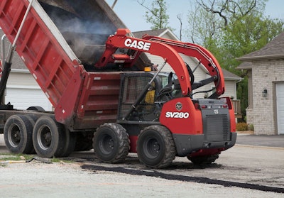 Limited edition red SV280 skid steer. Photo: Case