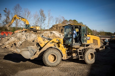 Once or twice a year depending upon the need, Chipley Company runs a concrete recycling operation. Photo: Wayne Grayson