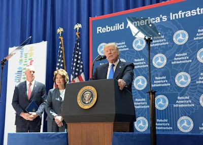 President Donald Trump speaks on infrastructure.