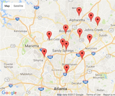 Fetch rental locations are in areas where pickup and van rentals are likely.