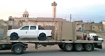 The U.S. has sent dozens of Toyota pickups and other military equipment to aid Kurdish troops in their fight against ISIS.