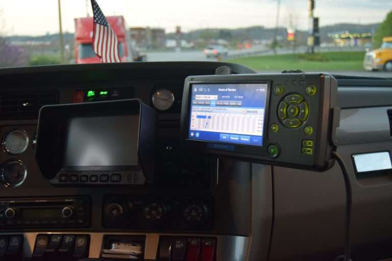 ELD Electronic Logging Device in cab
