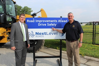 INDOT Commissioner Joe McGuinness and Indiana Gov. Eric Holcomb