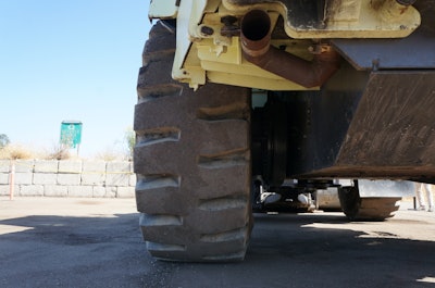 Controlling the torque at each wheel gives the Volvo LX1 the ability to reduce wheel slippage, increasing tire life.