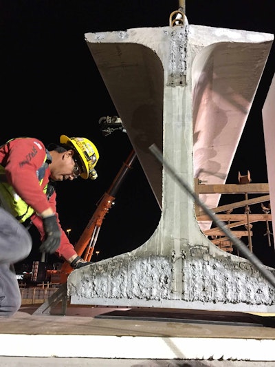 concrete barrier at construction site
