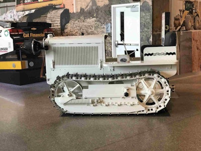 The 1929 Caterpillar Expo Fifteen was built to be displayed at county fairs and other public exhibitions.