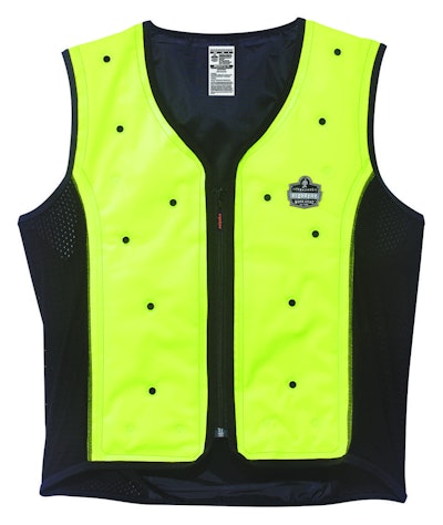 Third line of defense: personal protective devices (Photo: Ergodyne cooling vest).