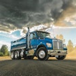 Kenworth T880S dump truck blue MX-13 12
