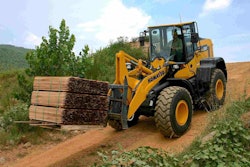 Komatsu WA200-8 downhill close up