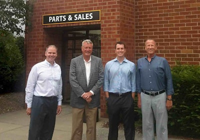 (Left to right) Bob Criste SEI COO, Mike Walsh, Charlie Walsh Now vice president of SEI Walsh Operations and Dennis Heller SEI president and CEO.
