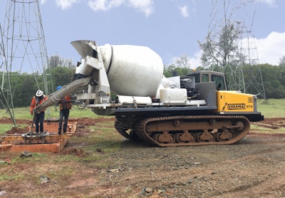 Terramac RT9 cement mixer