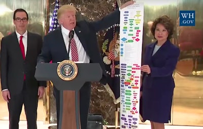 President Trump announced in August a streamlined process for obtaining permits for infrastructure projects.