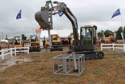 A scene from Volvo’s booth at the 2015 ICUEE